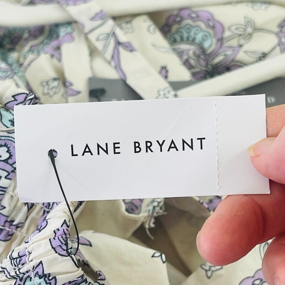 NEW Lane Bryant Smocked Floral Print Maxi Dress Boho Cottagecore Resort Size 22 - Picture 11 of 14